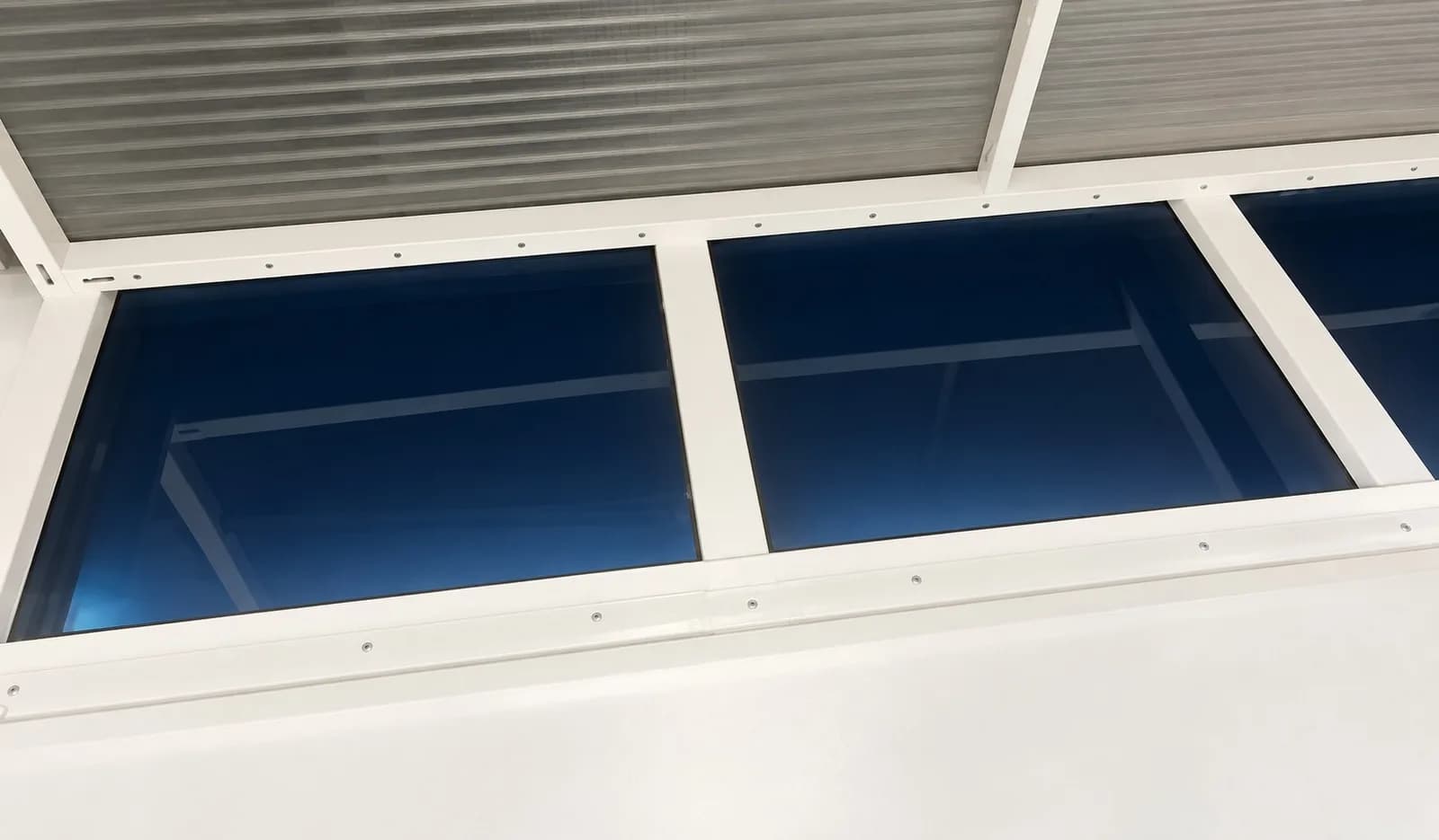 Restored drain pan section inside an air handling unit