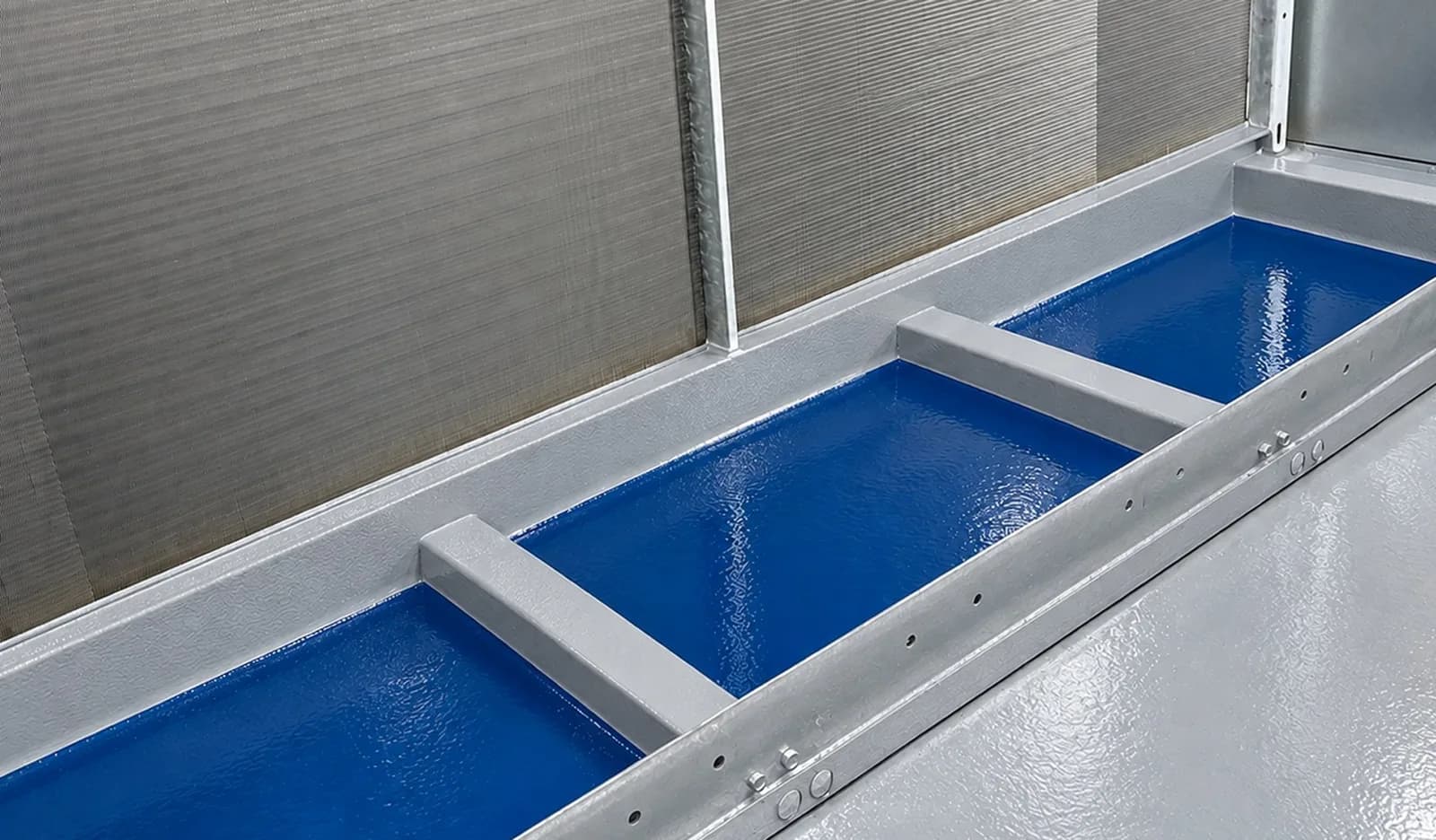 The same condensate drain pan after resurfacing and coating